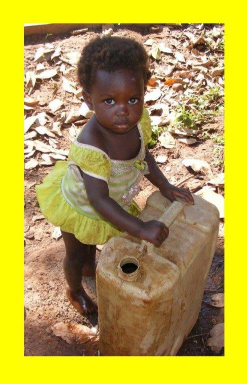 Harriet with water jug